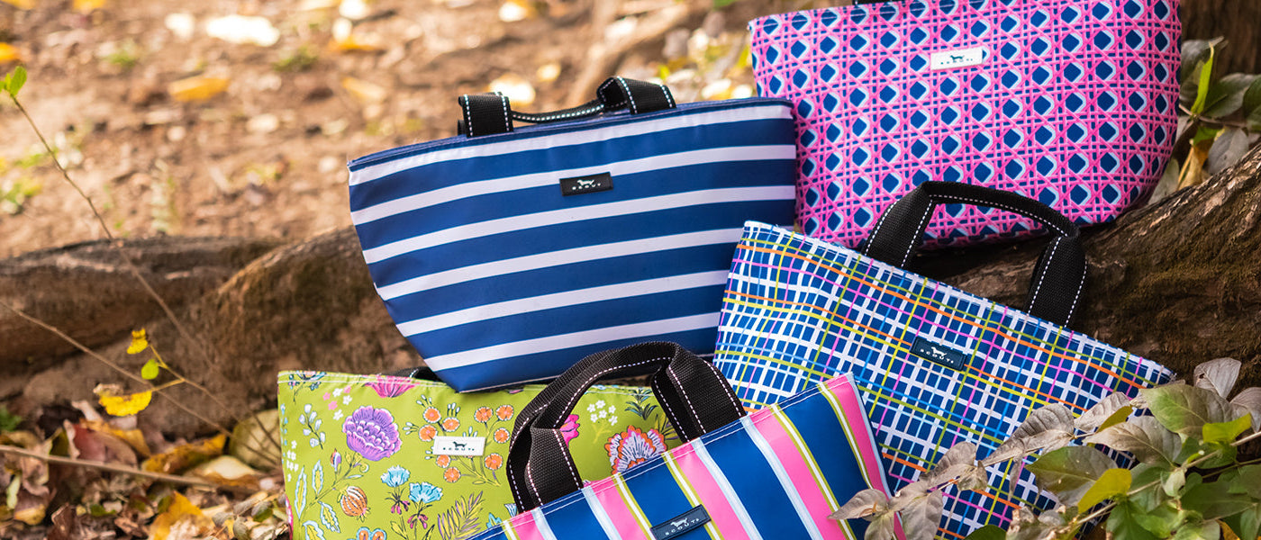 SCOUT insulated lunch bags and lunch coolers in lightweight, wipe-clean fabrics