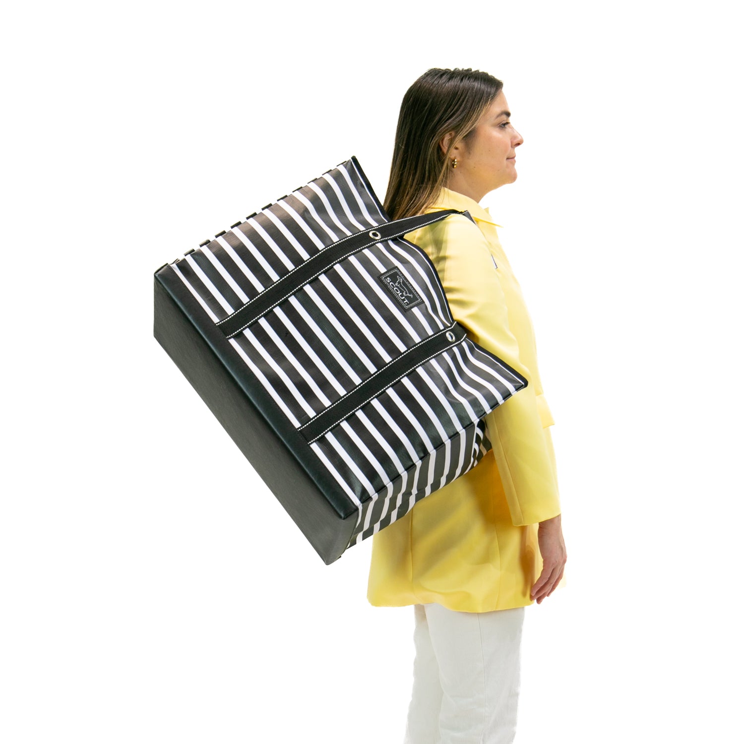 TWENTY FOUR Checkered Tote Shoulder Bag Women Crossbody Travel
