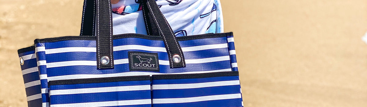 Scout Bags | 4 Boys Bag Extra-Large Tote | Beach and Pool Bag | Lightweight | Heavy-Duty Straps | Max-Capacity Zipper | Burst-Proof Bottom | 24W x 19