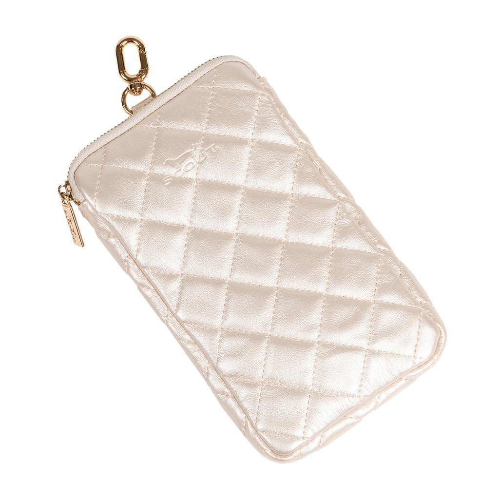 Call Me Maybe Phone Pouch - Champagne Quilted | SCOUT Bags