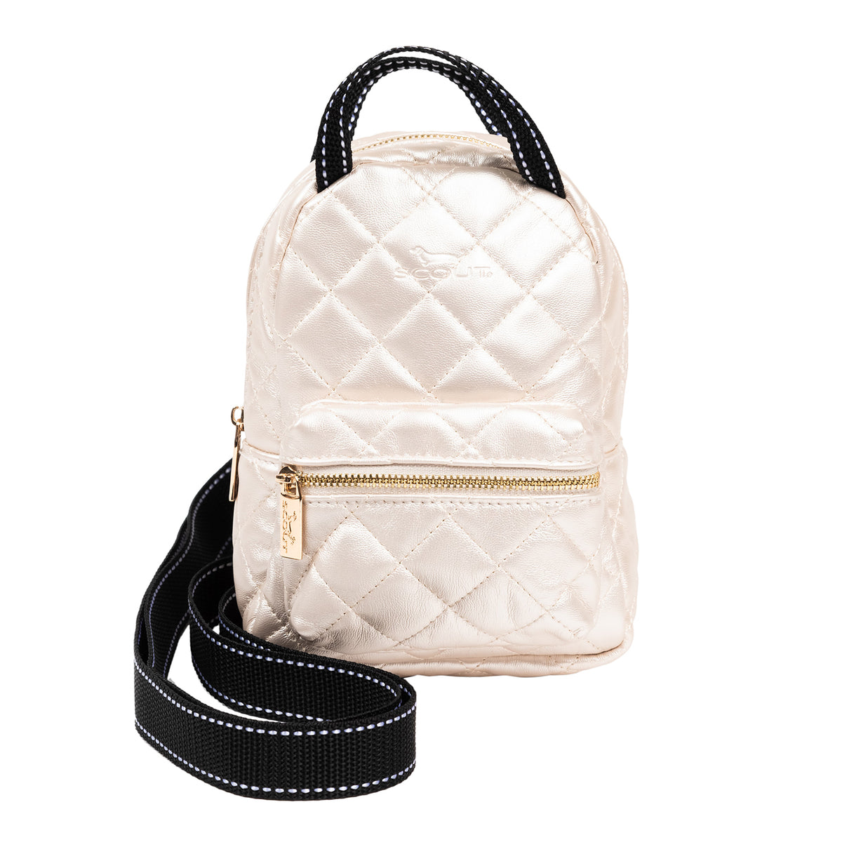 NWOT Quilted Microfiber Backpack w/ Leather straps Joan & David Diamond Quilted Puffer Nylon Square Laptop  main image 4
