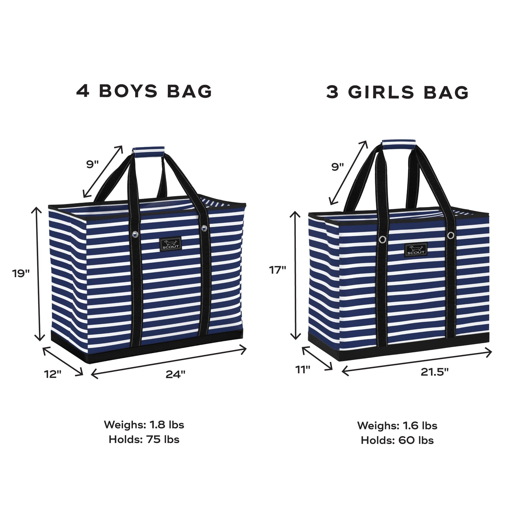 4 Boys Zip Tote XX-Large