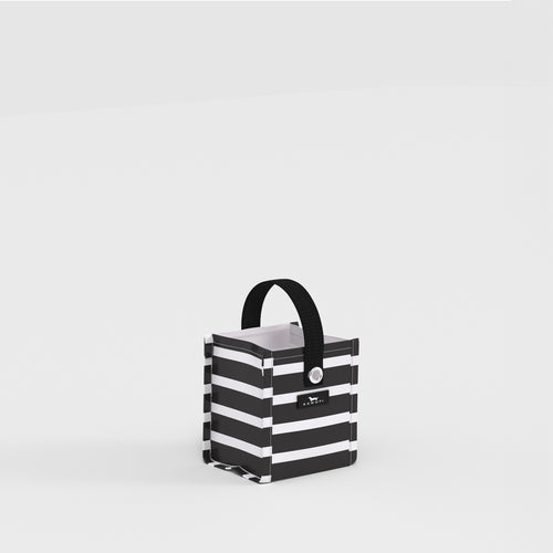 SCOUT Gift Bag X-Small in Fleetwood Black white stripe pattern — small gift bag